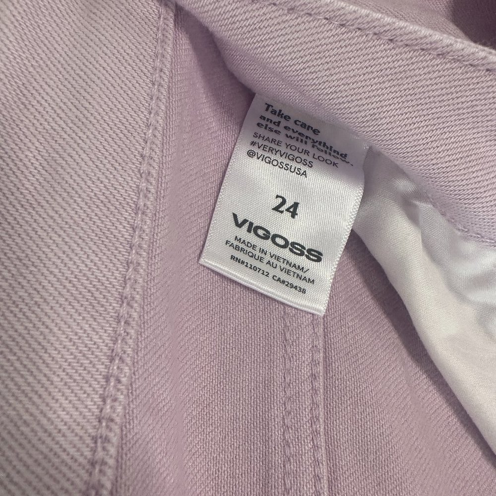 Vigoss Marley Distressed Cuffed Capri in Lavender 24W NWT - Picture 5 of 6
